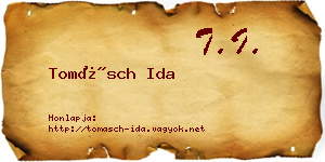 Tomásch Ida névjegykártya